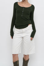 Load image into Gallery viewer, GOLDEN by TNA x Forest Green Ribbed Long Sleeve (S)