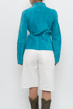 Load image into Gallery viewer, Vintage x EXPRESS Teal Pure Leather Buttonup (M, L)