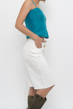 Load image into Gallery viewer, Vintage x BONNIE &amp; BILL Cotton Knit Teal Cropped Tank (XXS, XS)