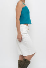Load image into Gallery viewer, Vintage x BONNIE &amp; BILL Cotton Knit Teal Cropped Tank (XXS, XS)