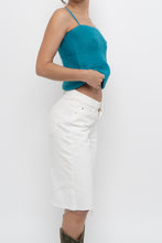 Load image into Gallery viewer, Vintage x BONNIE &amp; BILL Cotton Knit Teal Cropped Tank (XXS, XS)