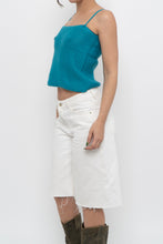 Load image into Gallery viewer, Vintage x BONNIE &amp; BILL Cotton Knit Teal Cropped Tank (XXS, XS)