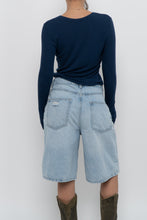 Load image into Gallery viewer, PARADE x Dark Blue Ribbed Long Sleeve (S-L)