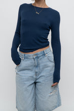 Load image into Gallery viewer, PARADE x Dark Blue Ribbed Long Sleeve (S-L)