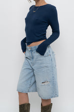 Load image into Gallery viewer, PARADE x Dark Blue Ribbed Long Sleeve (S-L)