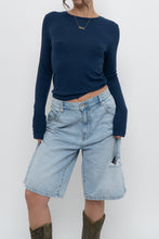 Load image into Gallery viewer, PARADE x Dark Blue Ribbed Long Sleeve (S-L)