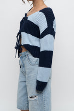 Load image into Gallery viewer, SMASH &amp; TESS x Blue Striped Cotton Cardigan (XS-M)