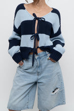 Load image into Gallery viewer, SMASH &amp; TESS x Blue Striped Cotton Cardigan (XS-M)