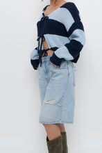Load image into Gallery viewer, SMASH &amp; TESS x Blue Striped Cotton Cardigan (XS-M)