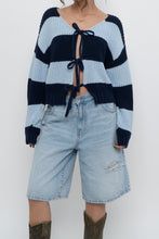 Load image into Gallery viewer, SMASH &amp; TESS x Blue Striped Cotton Cardigan (XS-M)