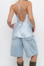 Load image into Gallery viewer, Vintage x Baby Blue Satin Bow Tank (S)