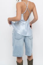 Load image into Gallery viewer, Vintage x Baby Blue Satin Bow Tank (S)