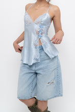 Load image into Gallery viewer, Vintage x Baby Blue Satin Bow Tank (S)
