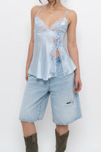 Load image into Gallery viewer, Vintage x Baby Blue Satin Bow Tank (S)