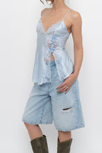 Load image into Gallery viewer, Vintage x Baby Blue Satin Bow Tank (S)