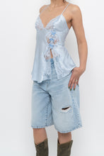 Load image into Gallery viewer, Vintage x Baby Blue Satin Bow Tank (S)