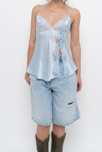 Load image into Gallery viewer, Vintage x Baby Blue Satin Bow Tank (S)