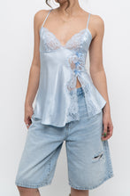 Load image into Gallery viewer, Vintage x Baby Blue Satin Bow Tank (S)