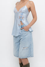 Load image into Gallery viewer, Vintage x Baby Blue Satin Bow Tank (S)
