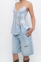 Load image into Gallery viewer, Vintage x Baby Blue Satin Bow Tank (S)