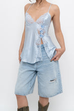 Load image into Gallery viewer, Vintage x Baby Blue Satin Bow Tank (S)