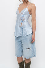 Load image into Gallery viewer, Vintage x Baby Blue Satin Bow Tank (S)