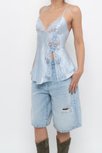 Load image into Gallery viewer, Vintage x Baby Blue Satin Bow Tank (S)