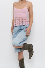 Load image into Gallery viewer, Vintage x LE CHATEAU Baby Pink Floral Crochet Tank (M)