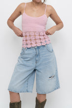 Load image into Gallery viewer, Vintage x LE CHATEAU Baby Pink Floral Crochet Tank (M)