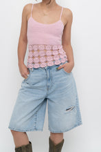 Load image into Gallery viewer, Vintage x LE CHATEAU Baby Pink Floral Crochet Tank (M)