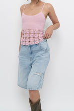 Load image into Gallery viewer, Vintage x LE CHATEAU Baby Pink Floral Crochet Tank (M)