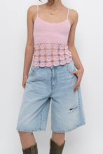 Load image into Gallery viewer, Vintage x LE CHATEAU Baby Pink Floral Crochet Tank (M)