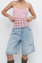 Load image into Gallery viewer, Vintage x LE CHATEAU Baby Pink Floral Crochet Tank (M)