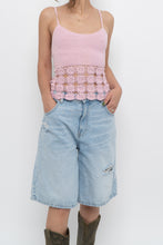 Load image into Gallery viewer, Vintage x LE CHATEAU Baby Pink Floral Crochet Tank (M)