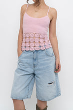 Load image into Gallery viewer, Vintage x LE CHATEAU Baby Pink Floral Crochet Tank (M)