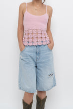Load image into Gallery viewer, Vintage x LE CHATEAU Baby Pink Floral Crochet Tank (M)