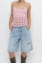 Load image into Gallery viewer, Vintage x LE CHATEAU Baby Pink Floral Crochet Tank (M)