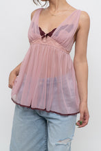 Load image into Gallery viewer, Vintage x VICTORIAS SECRET Pink, Burgundy Mesh Tank (M, L)