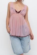 Load image into Gallery viewer, Vintage x VICTORIAS SECRET Pink, Burgundy Mesh Tank (M, L)