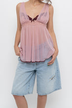 Load image into Gallery viewer, Vintage x VICTORIAS SECRET Pink, Burgundy Mesh Tank (M, L)