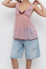 Load image into Gallery viewer, Vintage x VICTORIAS SECRET Pink, Burgundy Mesh Tank (M, L)