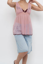 Load image into Gallery viewer, Vintage x VICTORIAS SECRET Pink, Burgundy Mesh Tank (M, L)