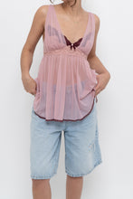 Load image into Gallery viewer, Vintage x VICTORIAS SECRET Pink, Burgundy Mesh Tank (M, L)