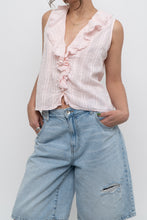 Load image into Gallery viewer, VINTON x Pale Pink Cotton Ruffle Top (S, M)