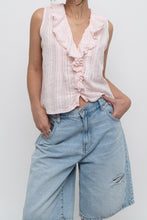Load image into Gallery viewer, VINTON x Pale Pink Cotton Ruffle Top (S, M)
