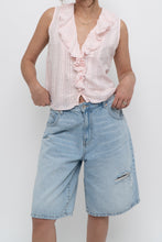 Load image into Gallery viewer, VINTON x Pale Pink Cotton Ruffle Top (S, M)