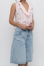 Load image into Gallery viewer, VINTON x Pale Pink Cotton Ruffle Top (S, M)