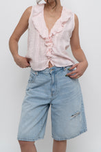 Load image into Gallery viewer, VINTON x Pale Pink Cotton Ruffle Top (S, M)