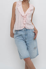 Load image into Gallery viewer, VINTON x Pale Pink Cotton Ruffle Top (S, M)