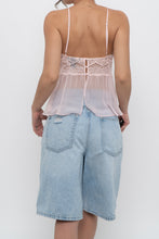 Load image into Gallery viewer, VICTORIAS SECRET x Pale Pink Mesh Rhinestone Tank (M, L)
